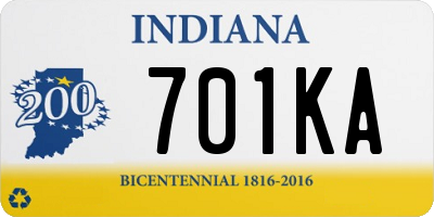 IN license plate 701KA