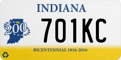 IN license plate 701KC