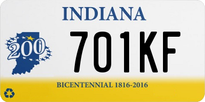 IN license plate 701KF