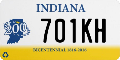 IN license plate 701KH