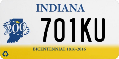 IN license plate 701KU