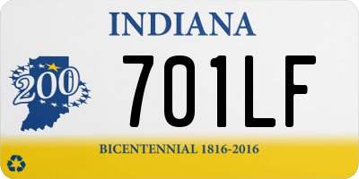 IN license plate 701LF