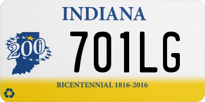 IN license plate 701LG