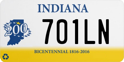 IN license plate 701LN