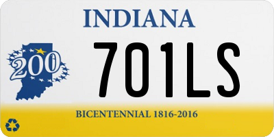 IN license plate 701LS