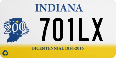 IN license plate 701LX