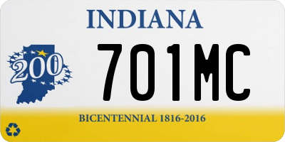 IN license plate 701MC