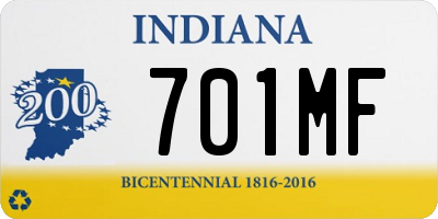 IN license plate 701MF