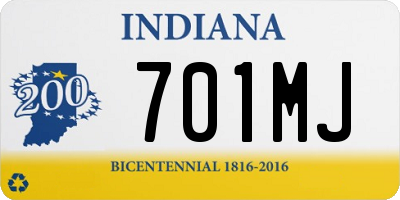 IN license plate 701MJ