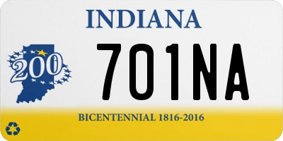 IN license plate 701NA