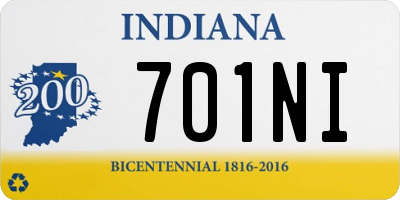 IN license plate 701NI