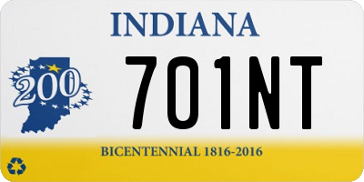 IN license plate 701NT