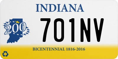 IN license plate 701NV