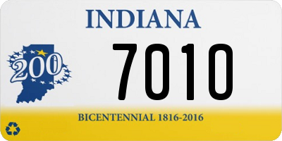 IN license plate 701O