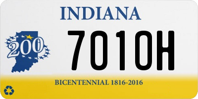 IN license plate 701OH