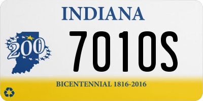 IN license plate 701OS