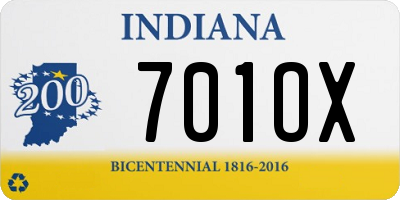 IN license plate 701OX