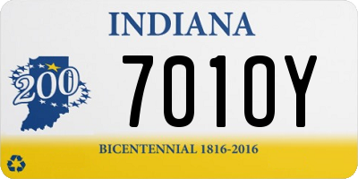 IN license plate 701OY