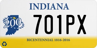 IN license plate 701PX