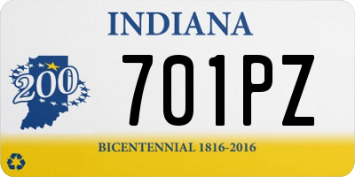 IN license plate 701PZ