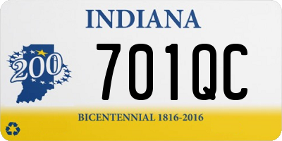 IN license plate 701QC