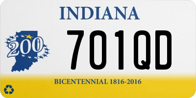 IN license plate 701QD