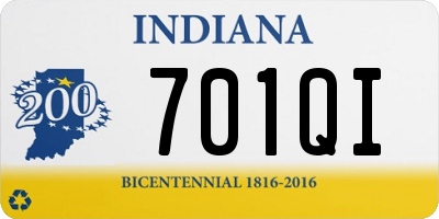 IN license plate 701QI