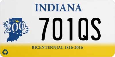 IN license plate 701QS