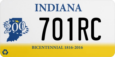 IN license plate 701RC
