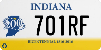 IN license plate 701RF