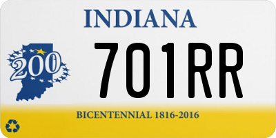 IN license plate 701RR