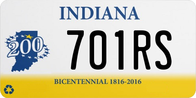 IN license plate 701RS