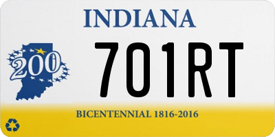 IN license plate 701RT