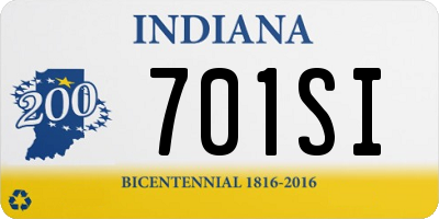 IN license plate 701SI