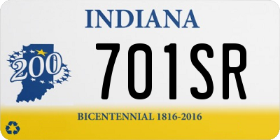 IN license plate 701SR