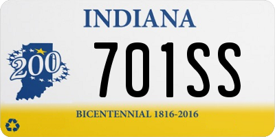 IN license plate 701SS