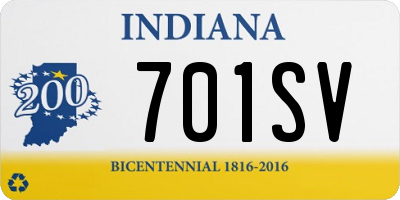 IN license plate 701SV