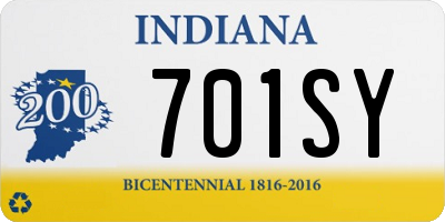 IN license plate 701SY