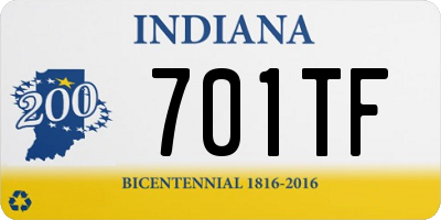 IN license plate 701TF