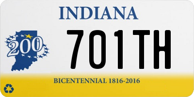 IN license plate 701TH