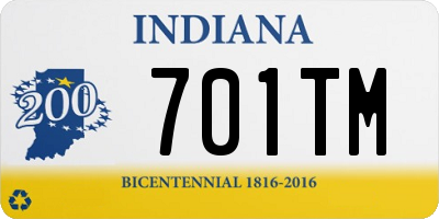 IN license plate 701TM