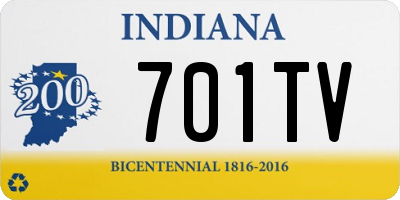 IN license plate 701TV