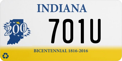 IN license plate 701U