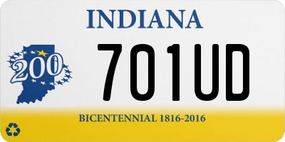 IN license plate 701UD