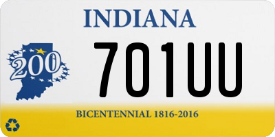 IN license plate 701UU