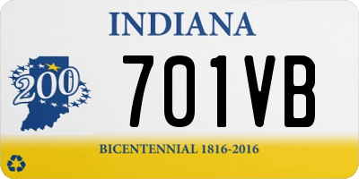 IN license plate 701VB