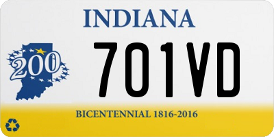 IN license plate 701VD