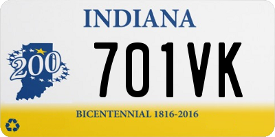 IN license plate 701VK