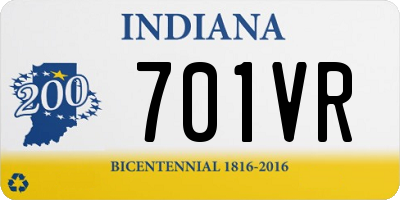 IN license plate 701VR