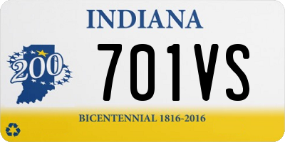 IN license plate 701VS